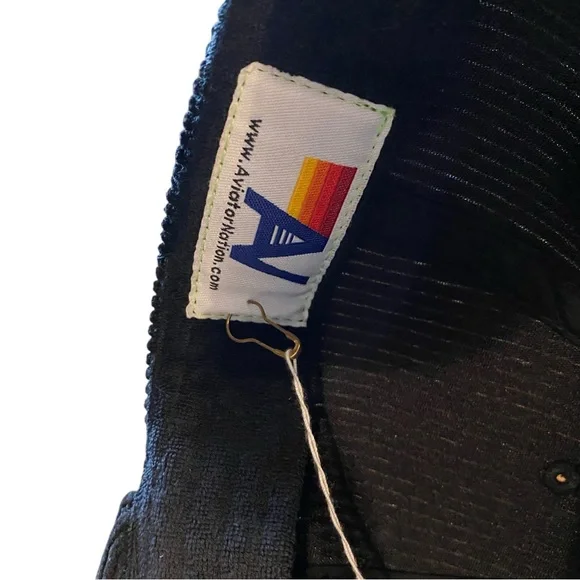 new Aviator Nation Bolt Vintage Corduroy black Trucker Hat - Picture 8 of 12